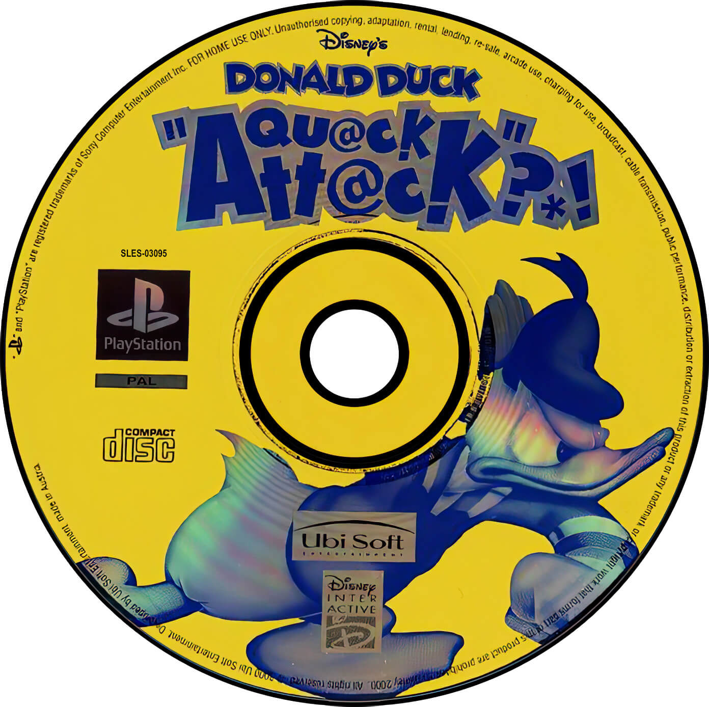 Лицензионный диск PAL Disney's Donald Duck Goin' Quackers для PlayStation